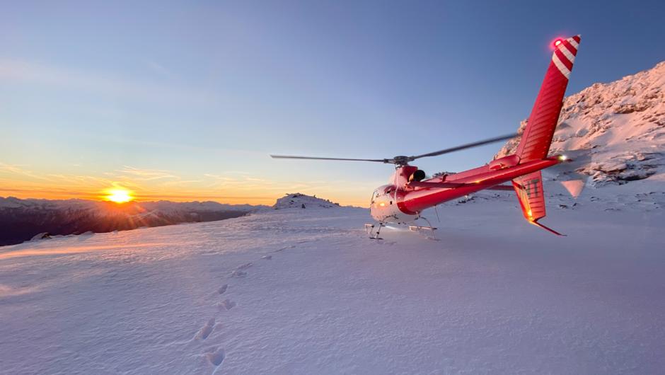 The Remarkables Sunset Flight - an amazing view in the Golden hour of the day.