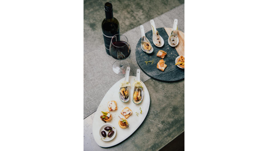 Enjoy the Lodge daily canapés and wine