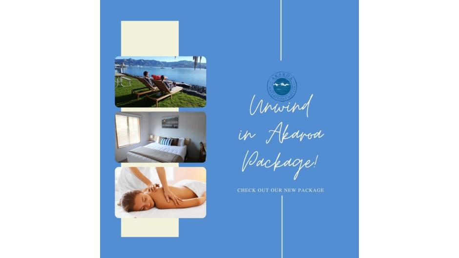Unwind package includes, accommodation in absolute waterfront unit, 2 x 30min massages and a late check out at 11am