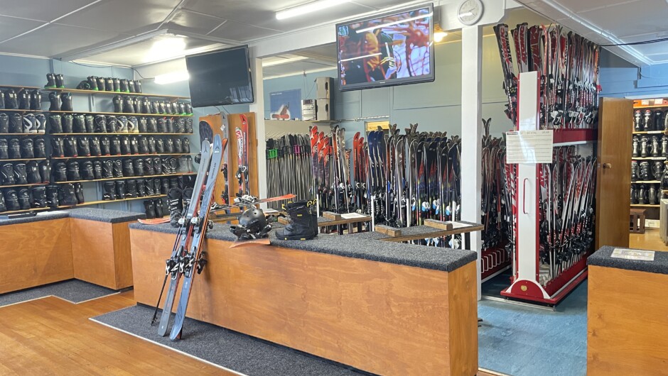 Hundreds of rental skis and snowboards for you to choose from