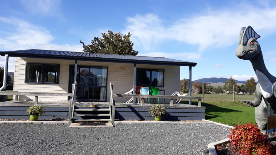 Family units stand alone, fully self contained sleeps 6.  2 bedrooms with queen bed in one and 2 sets of bunks in other.  big deck out front great for outdoor eating