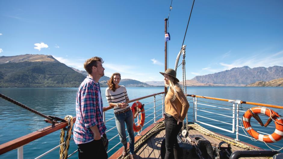 Enjoy the historic cruise aboard the TSS Earnslaw Steamship on your return leg to Queenstown.