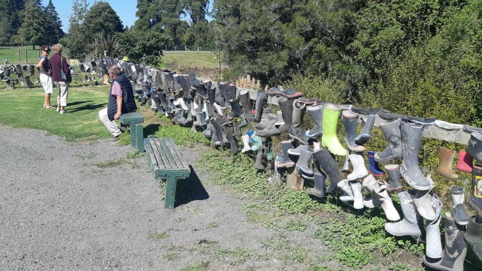 Gumboot fence on the Chicken Run Railcart Experience