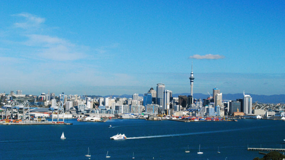 Aerial shot of Auckland, New Zealand.