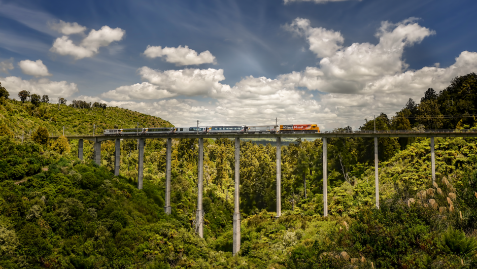 Northern Explorer travelling through the North Island of New Zealand