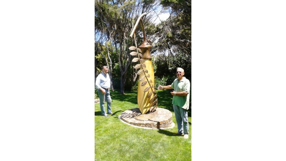 When viewing the sculptures you will be accompanied by the art director of Waiheke Community Art Gallery who has an extensive knowledge about each sculpture.  The sculptures are chosen by the property owners to enhance their spacious landscaped beautiful 