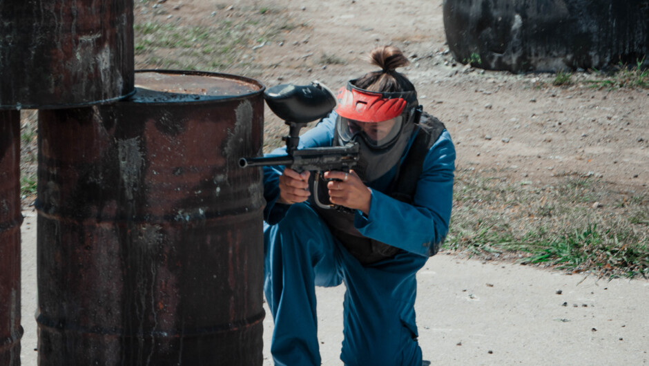 Taking aim in Paintball