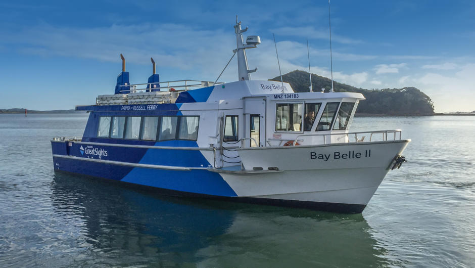 The Bay Belle II Ferry between Paihia and Russell in the Bay of Islands.