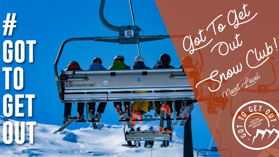 Join a Got To Get Out 'Next Level' or 'Beginner Plus' ski trip - tailored to your skill level.