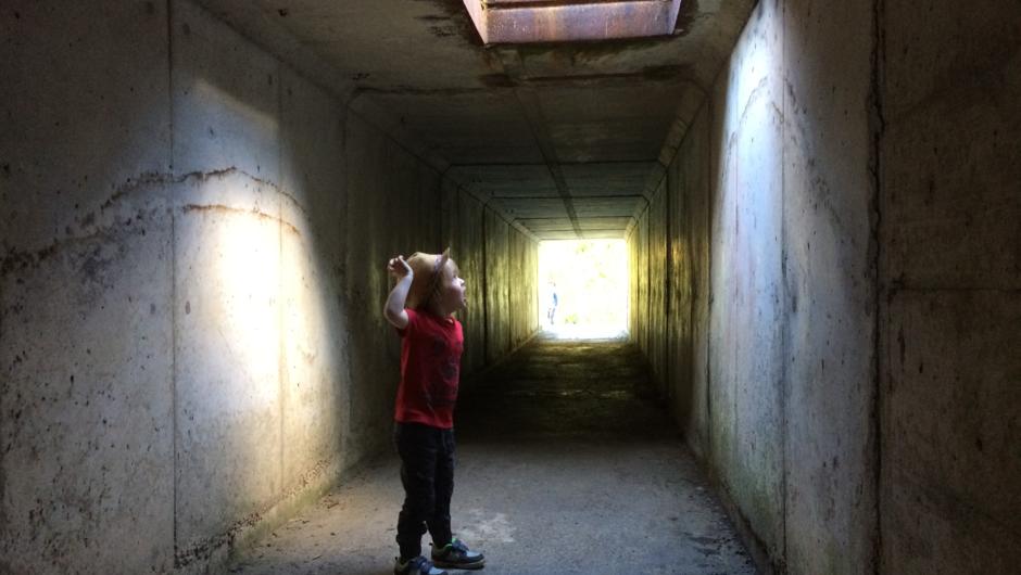Children love to explore the tunnels and ruins