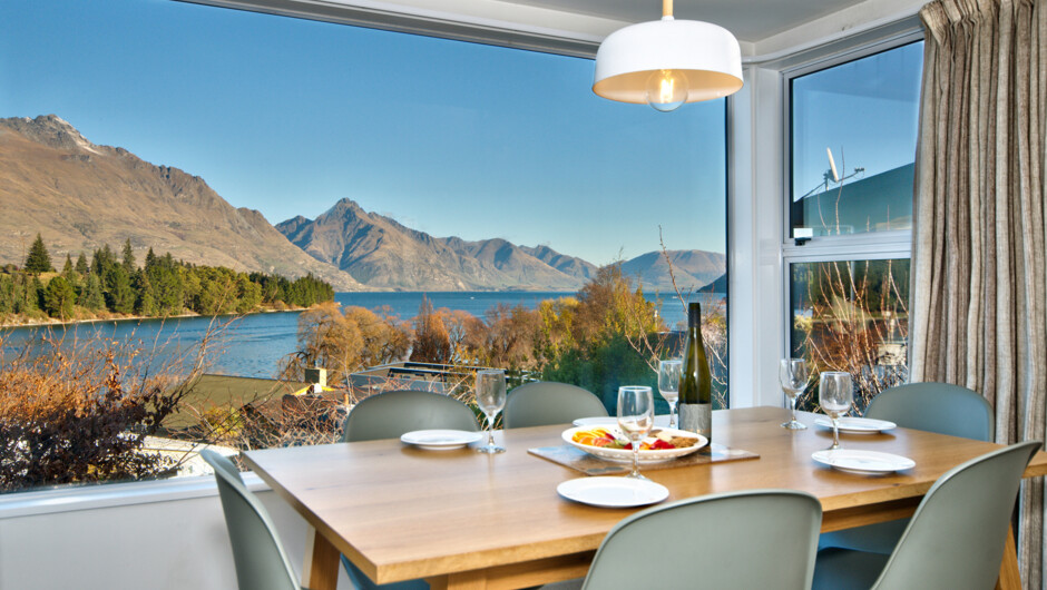Spectacular views from the dining table.