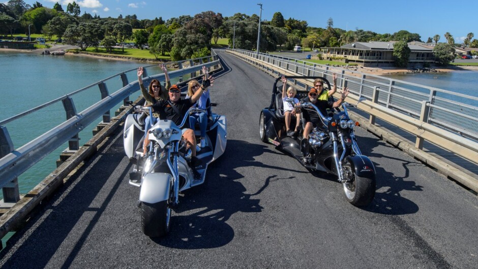 Crossing the Waitangi Bridge