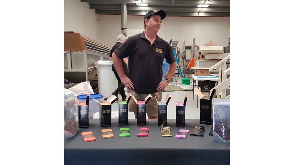 Glen from Solomons Gold presenting his chocolate