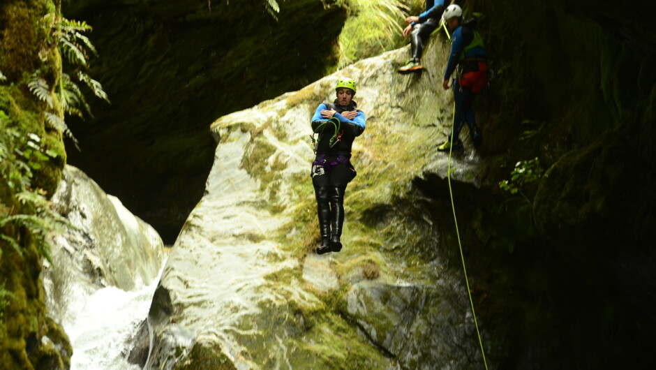 Jumping down the canyon