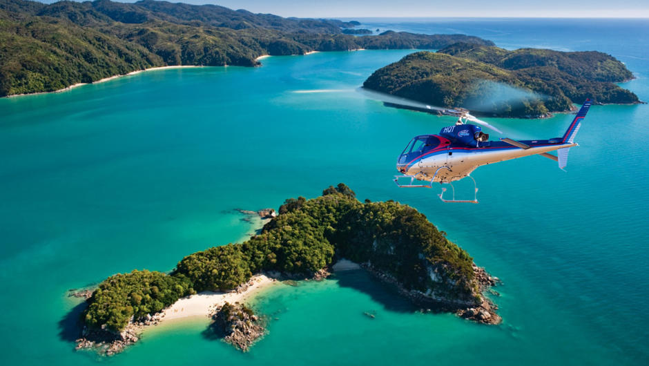 Enjoy a birds eye view of the top of the South island.