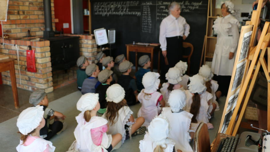 1900s School Experience enjoyed by local schools at the Western Bay Museum.