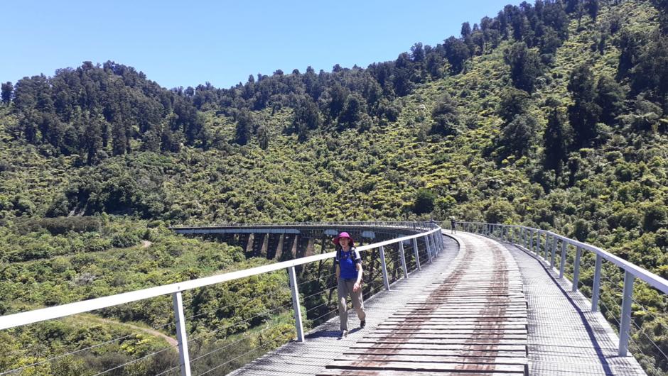 Hike the historic Old Coach Road trail and learn about it's unique stories of pioneering engineers forging New Zealand's early railways.