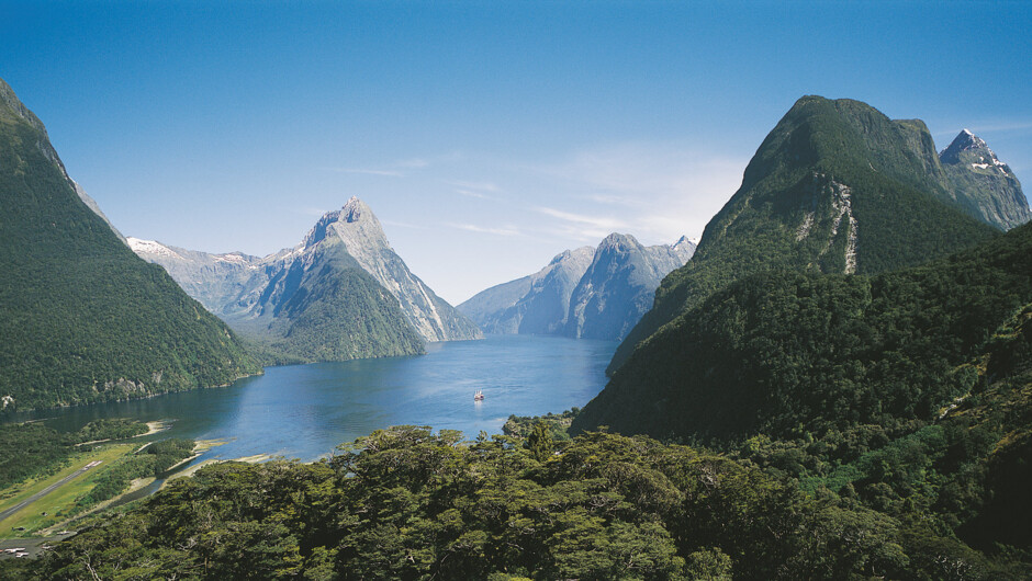 Milford Sound, famous for its majestic fiords and waterfalls