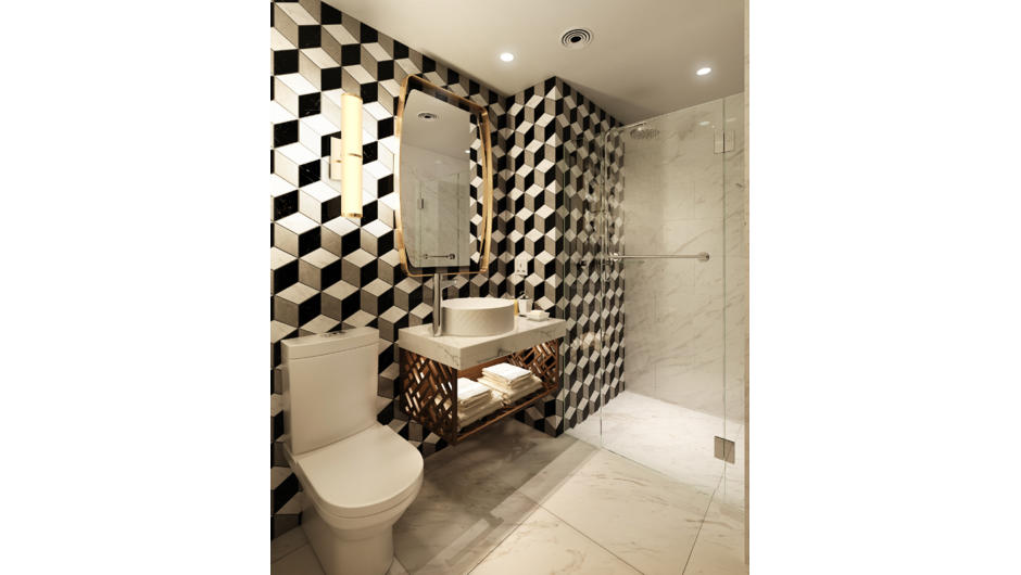 Modern Art Deco Bathroom of Deluxe Room