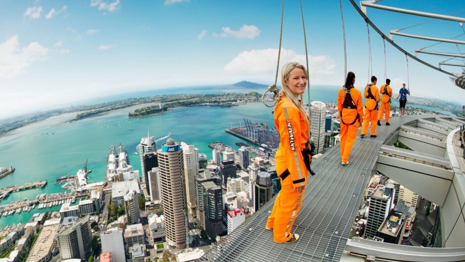 Take a walk on the wild side at the top of New Zealand’s highest building. With no handrails to separate you from the 192m drop, you’ll be doing some adrenaline-fuelled challenges designed to get your heart racing while you take in those epic 360-degree v