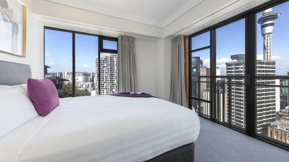 Avani Auckland Metropolis Residences - 1 Bedroom Executive Park Suite - Bedroom