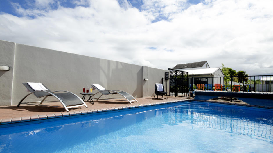 Outdoor swimming pools and spa