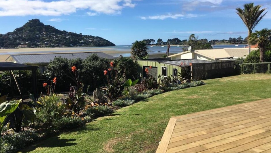 Step off the expansive deck to walk to the harbourside.