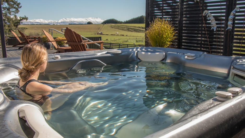 Soak up the views from your own private spa pool