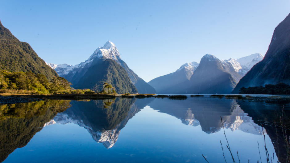 Picture perfect - iconic Mitre Peak in Milford Sound.