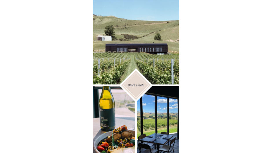 Black Estate is a flavour some experience from start to finish. Consisting of 3 North Canterbury organic wineries and restaurant, that prides itself in delivering delicious organic and spray free cuisine.