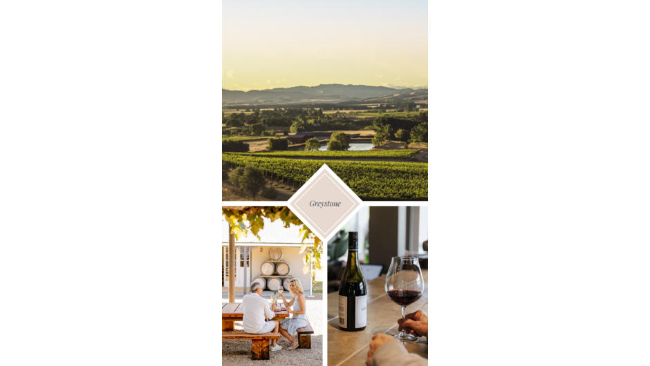 Greystone Winery is a 100% certified organic with BioGro. True fine wines are temporal, each vintage a fleeting snapshot of a place in time. Includes four courses with five paired wine tasting.