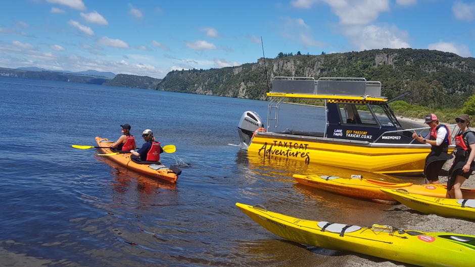 Kayak though the Western Bays - Boat Harbour to Kinloch with Taupo Kayaking Adventures