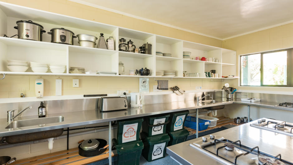 Our communial kitchen allows guests to prepare store and cook food