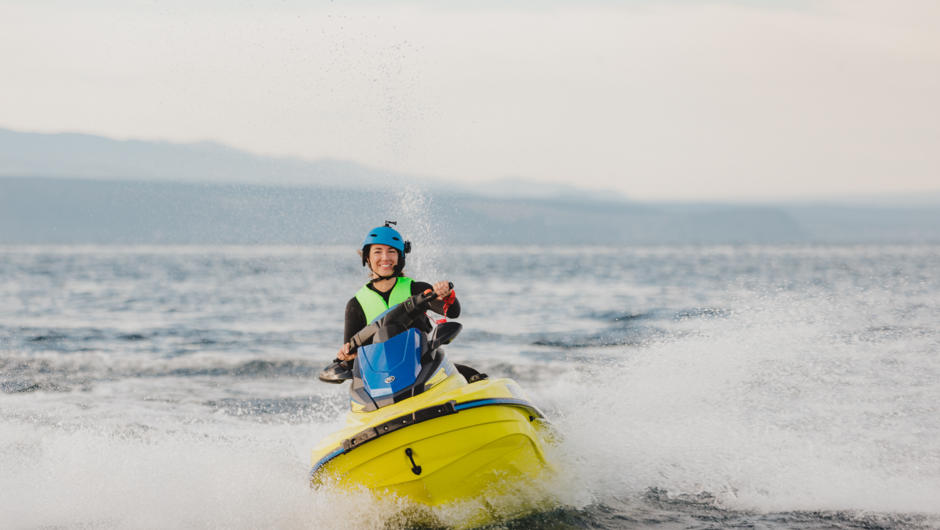 Check out that smile. You&#039;ll have an amazing time out on our jet skis.