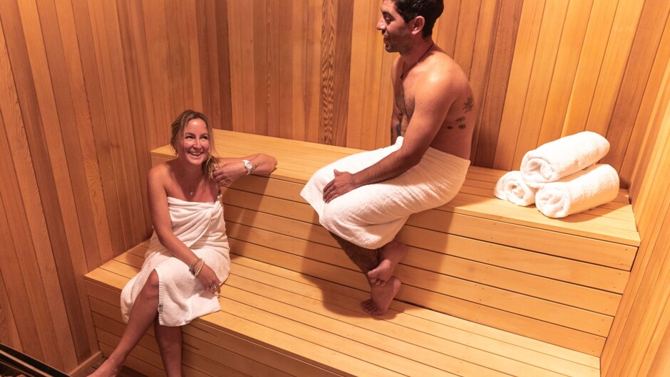 Relax and unwind in our sauna