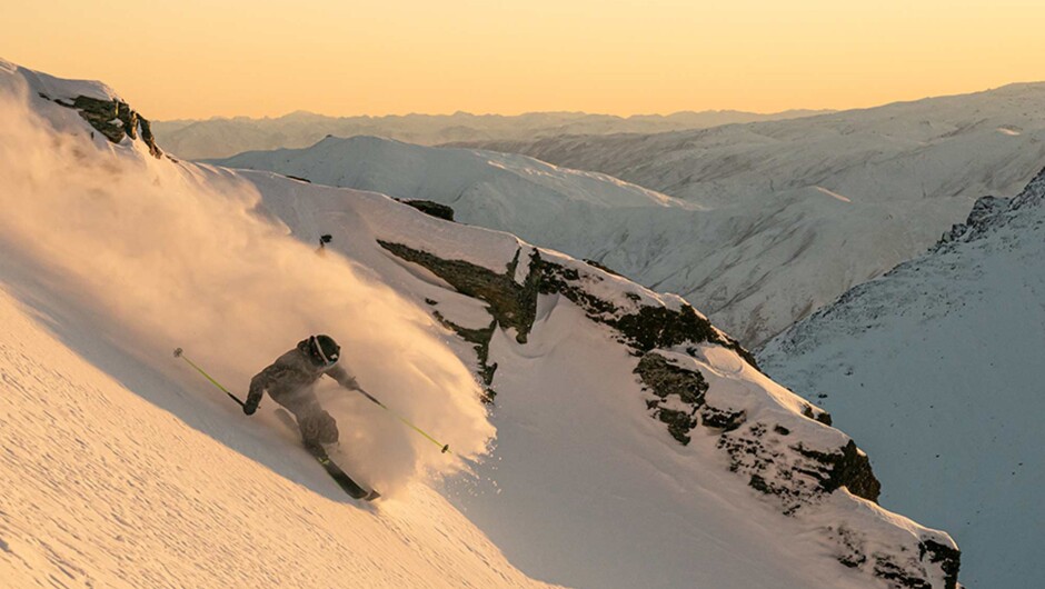 Take in incredible views while hitting some of the best chutes in the alps at The Remarks.
