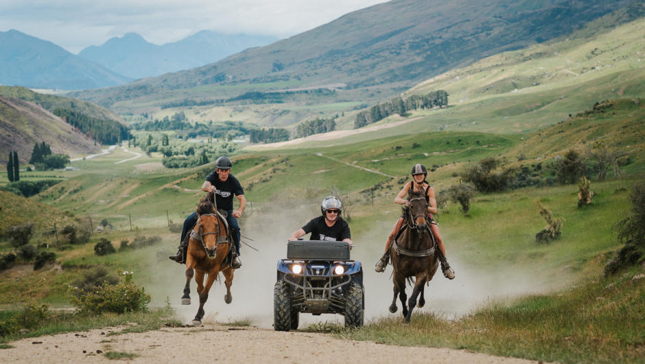 Choose your The Cardrona adventure - horse back or quad bike