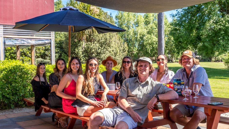 Group enjoying their Waipara Wine Tour