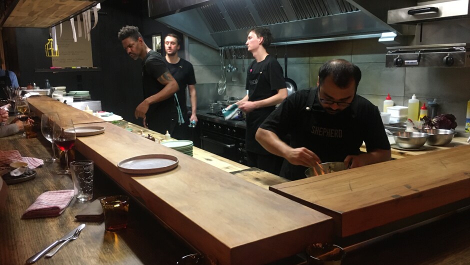 The Chefs at Shepherd Restaurant in action.