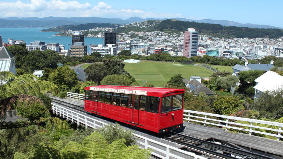 The iconic Wellington Cable Car. A visit to Wellington is not complete without a ride on the Cable Car.