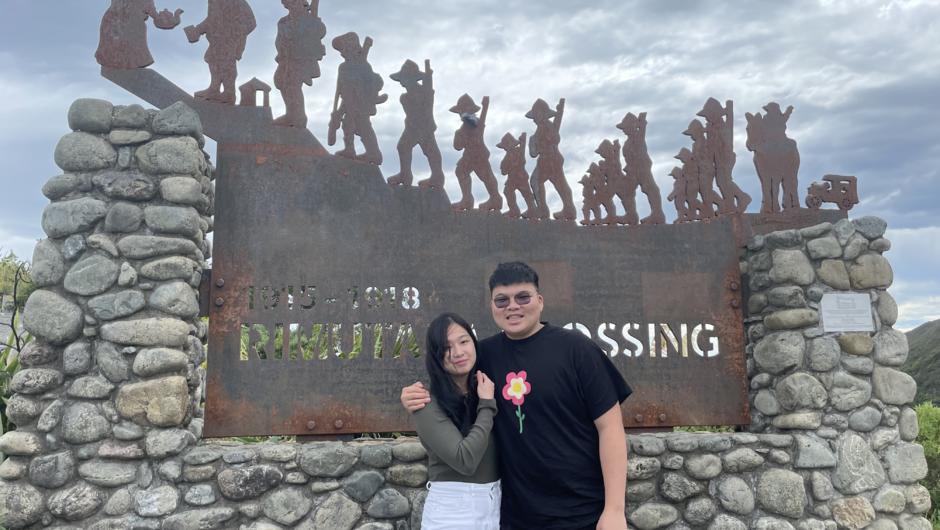 The Remutaka Crossing monument at the Remutaka Hill summit, 555 metres above sea level. The monument commemorates 60,000 New Zealand troops who made the crossing from the military camp in Featherston to the Port of Wellington between 1915 and 1918.