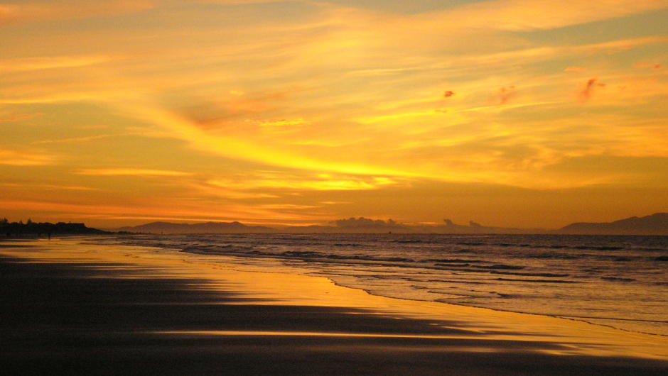 A typical sunset on the Kapiti Coast.