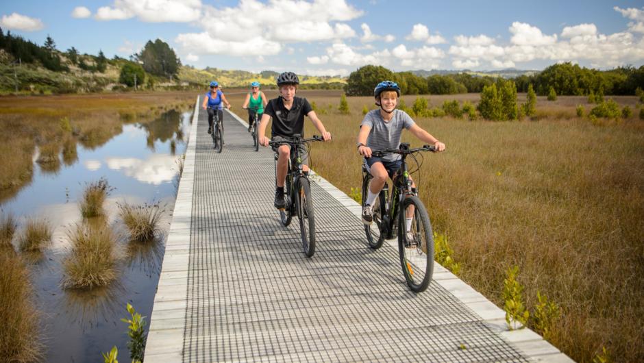 Heading west ride New Zealand's longest cycle boardwalk