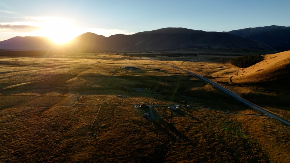 Aerial shot of Highlands Farmstay