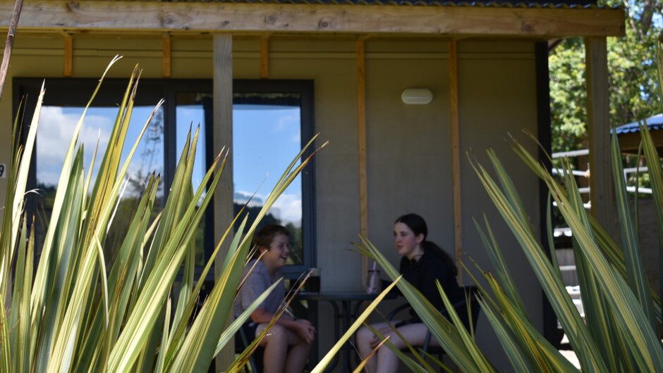 Cabins in a bush setting