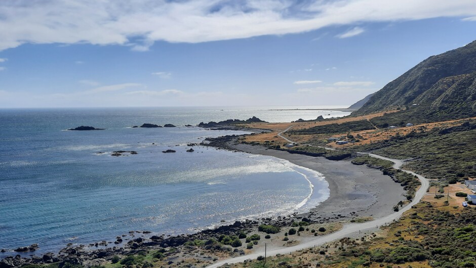 Spectacular Cape -Palliser coastline from the Cape Palliser lighthouse