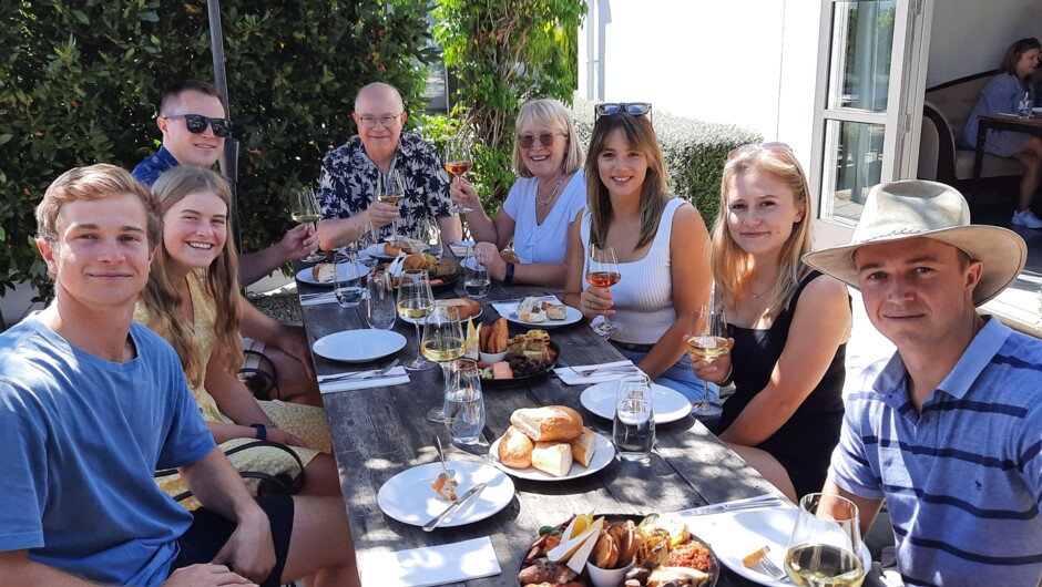 Shared vineyard platter lunch at Poppies