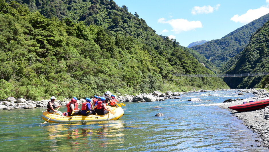 The Waiohine river has some of the most pristine quality of water in the north island. As these trips are flow and wind dependent scoring it on a day like this when there is flow in the river and blue skies above makes a really special adventure for the t