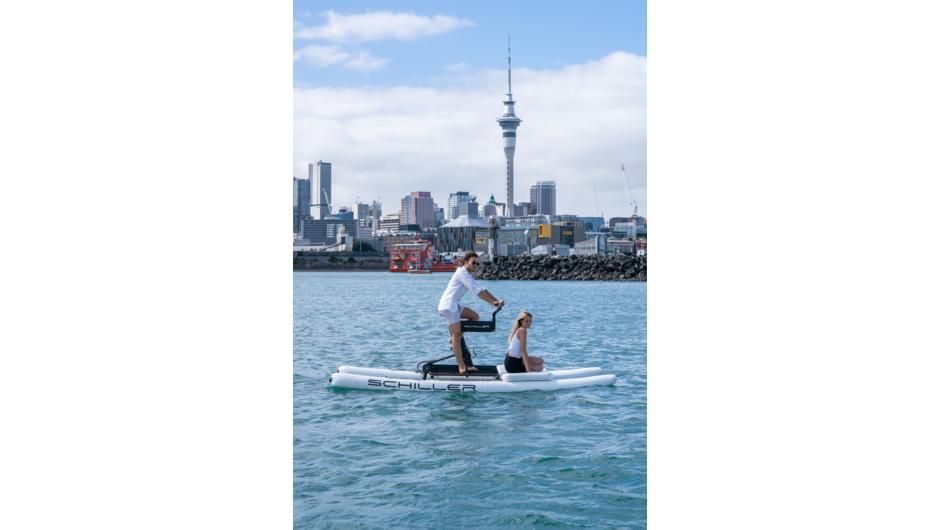 Water Bike in Auckland Harbour