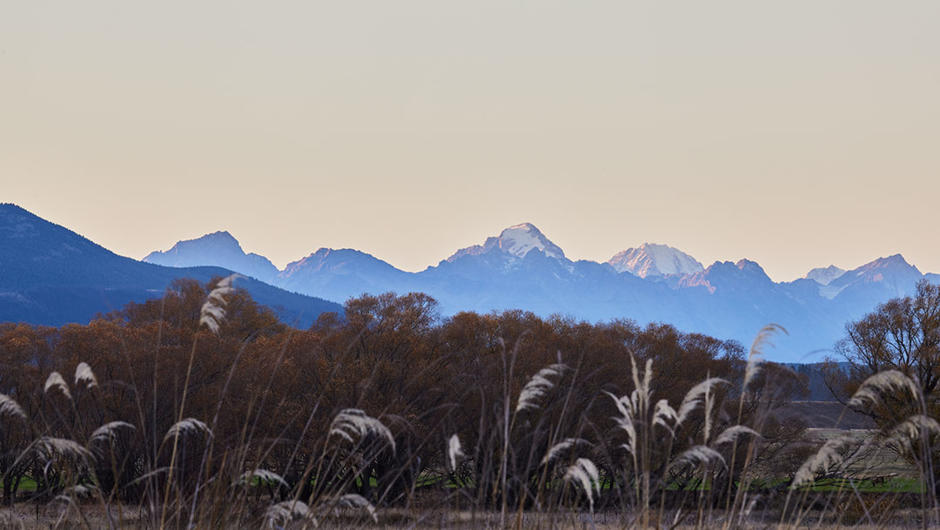 View from the Lodge looking towards the Southern Alps